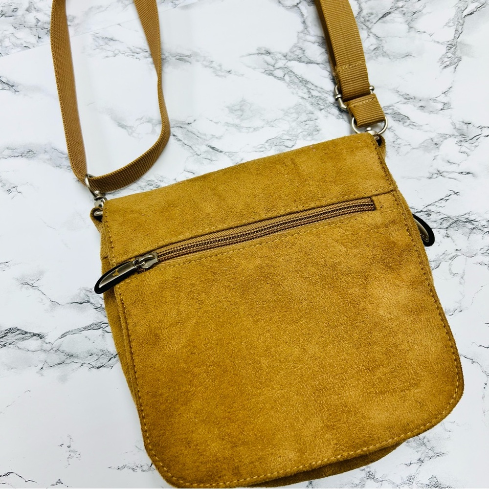 Travelon Women's Anti-Theft Slim Tan Suede Purse